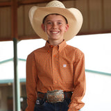 Camisa Cinch Boys Mod MTW7060410 Orange