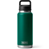 Termo Yeti Rambler 36 oz Bottle Chug Black Forest Green