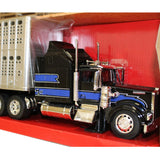 Camion Kenworth W900 Negro Con Remolque Ganadero