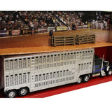 Camion Kenworth W900 Negro Con Remolque Ganadero