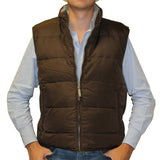 Chaleco Doble Vista De Pluma De Ganso Resistol Oliva/Choco