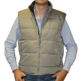 Chaleco Doble Vista De Pluma De Ganso Resistol Oliva/Choco