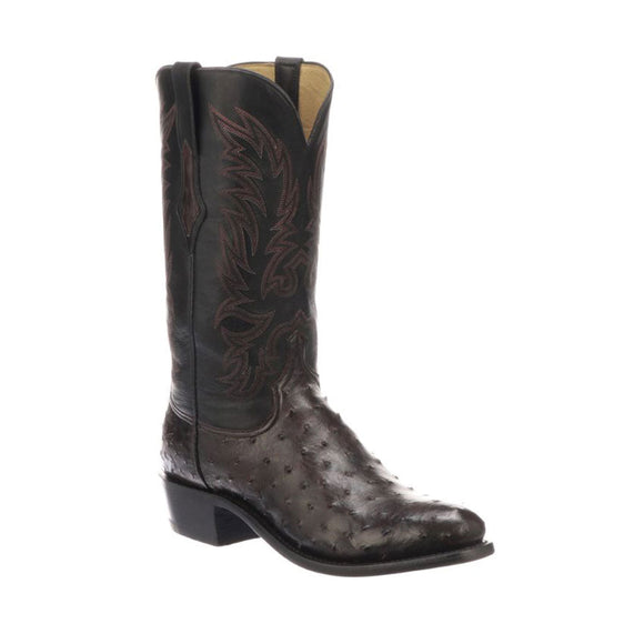 Botas Lucchese Elgin N1189.R3 Black Cherry Ostrich