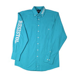 Camisa Resistol Marketing Turquoise/White