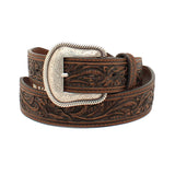 Cinto Nocona Mod N2497702 Cincelado Con Cuero Crudo